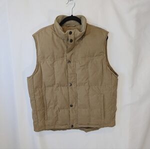 Roundtree & Yorke Men's Tan Puffer Vest, size Large